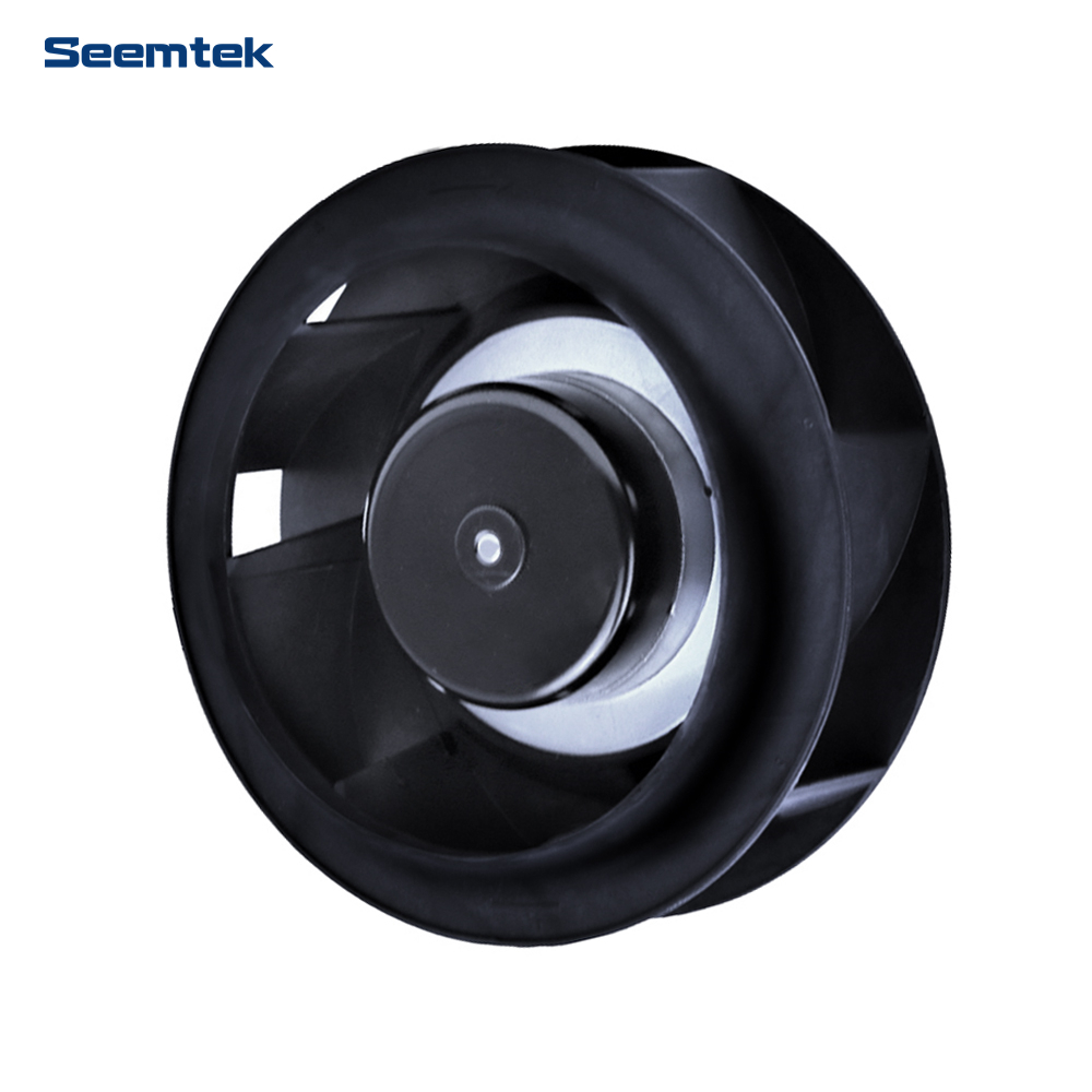175mm Permanent Magnet Brushless EC Motor 98W 230V Backward Curved High CFM Small Centrifugal Blower